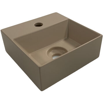 Salenzi Fontein Salenzi Spy 30x30cm Mat Beige met Clickwaste