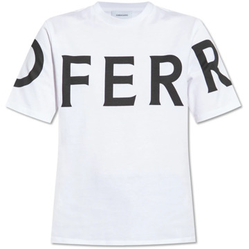 Salvatore Ferragamo T-shirt met logo Salvatore Ferragamo , White , Dames - L,M,S,Xs