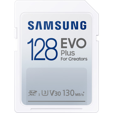 Samsung EVO Plus 128GB SDXC SD-Kaart Wit