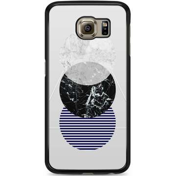 Samsung S6 hoesje - Marble twist | Samsung Galaxy S6 case | Hardcase backcover zwart