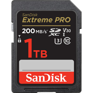 Sandisk Extreme PRO SDXC 1 TB Geheugenkaart
