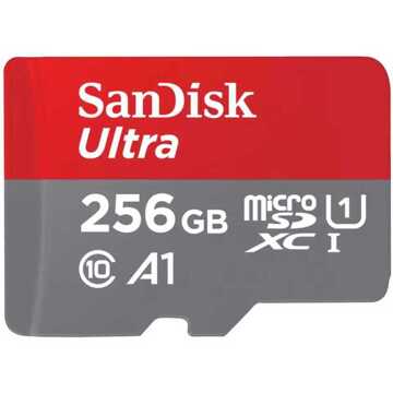 Sandisk MicroSDXC Ultra 256GB 150mb/s C10 - SDA UHS-I Micro SD-kaart Grijs