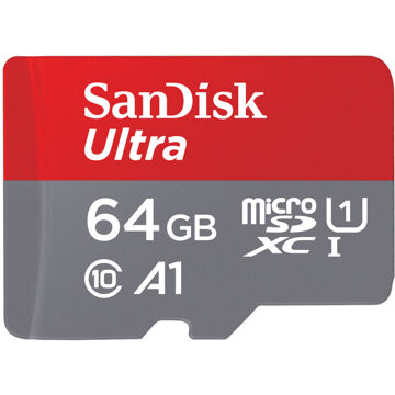 Sandisk MicroSDXC Ultra 64GB 140mb/s Micro SD-kaart Grijs