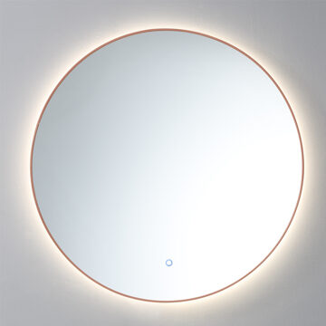 Sanilux Spiegel Sanilux Rond Met LED Verlichting 3 Kleuren Instelbaar & Dimbaar 80cm Brons