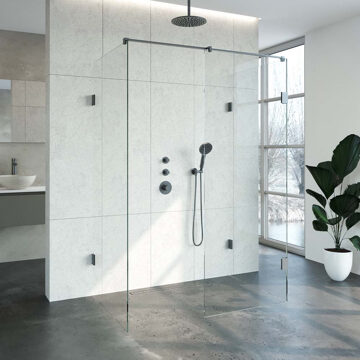 Sanitop Inloopdouche Compleet XL Just Creating Profielloos 90x140 cm Gunmetal
