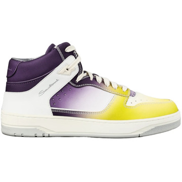 Santoni Italiaanse Leren Sneakers Santoni , Multicolor , Heren - 42 Eu,40 Eu,41 Eu,44 EU