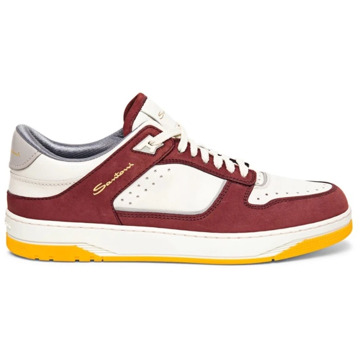 Santoni Italiaanse Leren Sneakers Santoni , Multicolor , Heren - 43 Eu,42 Eu,41 1/2 Eu,42 1/2 Eu,41 Eu,40 Eu,44 EU