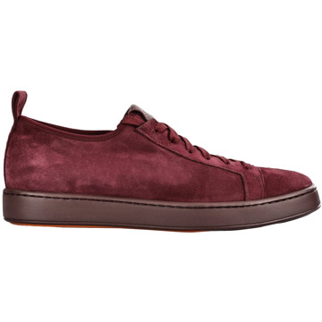 Santoni Italiaanse Leren Sneakers Santoni , Red , Heren - 46 Eu,45 Eu,43 Eu,40 Eu,41 Eu,44 Eu,42 EU