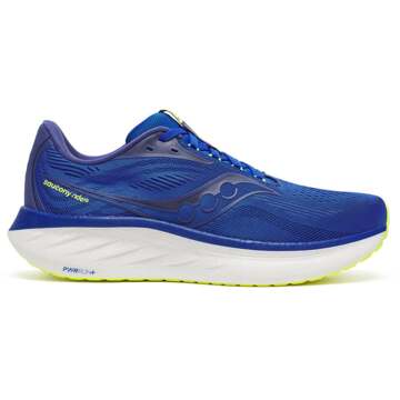 Saucony Ride 18 Neutrale schoen Heren-blauw,citroengeel - 42.5