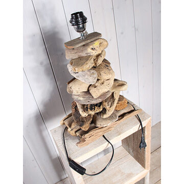 Schemerlamp drijfhout, 45 cm. zonder lampenkap