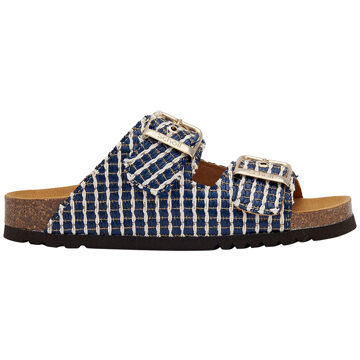 Scholl Raffia sandalen Noelle  blauw - 37,38,39,40,