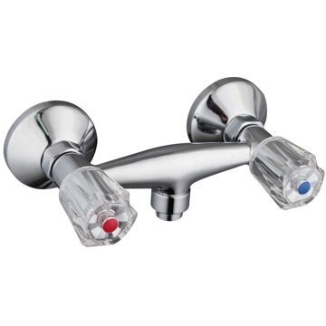 Schütte SCHÜTTE Douchemengkraan tweeknops SAVINO chroomkleurig Zilver