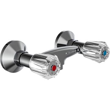 Schütte SCHÜTTE Douchemengkraan tweeknops SAVINO chroomkleurig Zilver