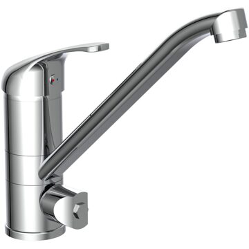 Schütte SCHÜTTE Eenknopsmengkraan met machineaansluiting ULTRA chroomkleurig Zilver