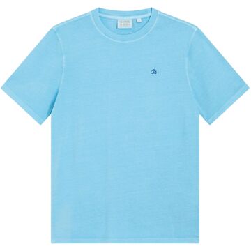 Scotch & Soda Garment Dye Logo Crew Shirt Heren blauw - XXL