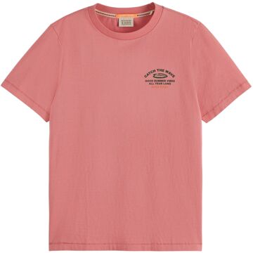 Scotch & Soda Graphic Artwork Shirt Dames roze - L