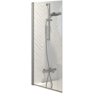 Sealskin Hooked Badwand 75x140cm Hoog Zilverhoogglans |6mm Helder Veiligheidsglas Met Antikalk Coating