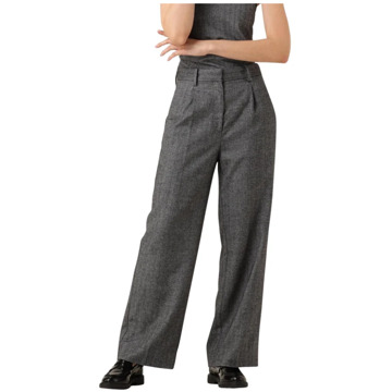 SECOND FEMALE Elegante Zwarte Broek voor Vrouwen Second Dames , Gray , Dames - Xl,L,M,S,Xs