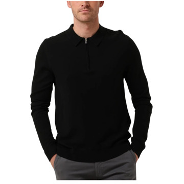 Selected Homme Heren Polo & T-shirt Half Zip Selected Homme , Black , Heren - 2Xl,Xl,L,M,S