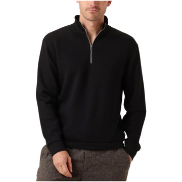 Selected Homme Zwarte Zip High Neck Sweatshirt Selected Homme , Black , Heren - XL