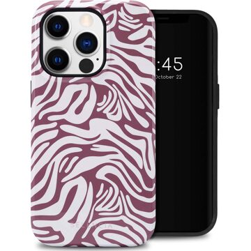 Selencia Vivid Backcover voor de Apple iPhone 14 Pro - Trippy Swirl Dark Rose Meerkleurig