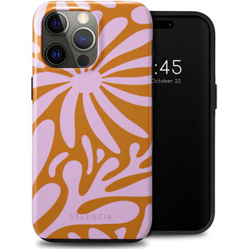 Selencia Vivid Backcover voor de Apple iPhone 15 Pro Max - Modern Bloom Pink Meerkleurig