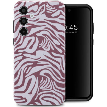 Selencia Vivid Backcover voor de Samsung Galaxy A35 - Trippy Swirl Dark Rose Meerkleurig
