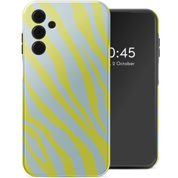 Selencia Vivid Tough Backcover voor de Samsung Galaxy A15 (5G/4G) - Zebra Winter Sky Titanium Yellow Meerkleurig