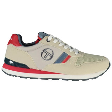 Sergio Tacchini Grijze Geborduurde Vetersportschoenen Sergio Tacchini , Multicolor , Heren - 41 Eu,42 EU