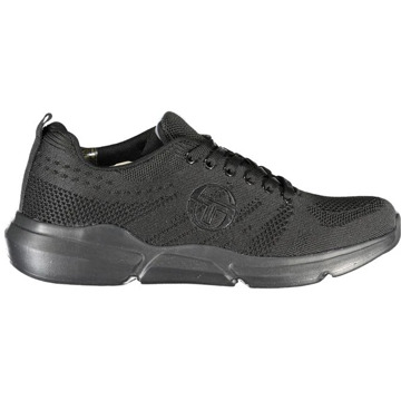 Sergio Tacchini Zwarte vetersneakers met contrastdetails Sergio Tacchini , Black , Heren - 45 Eu,42 Eu,43 Eu,41 Eu,40 Eu,44 EU