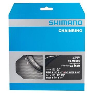 Shimano kettingblad XT FC M8000 34T BB 11S 96 mm grijs