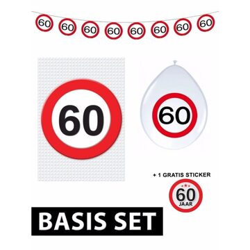 Shoppartners Basic set met 60 jaar stopbord versiering