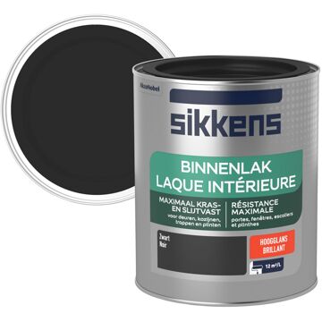 Sikkens Binnenlak Hoogglans Zwart 750ml