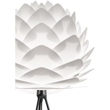Silvia Medium vloerlamp white - met tripod zwart - Ø 50 cm Wit