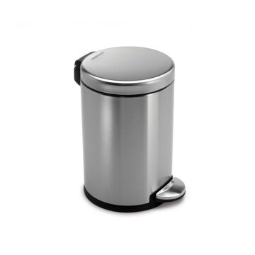 Simplehuman Round Pedaalemmer 4,5 Liter Vingerafdrukvrij Wit