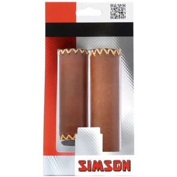 Simson handvatten 9/12 cm bruin per paar