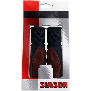 Simson handvatten Lifestyle 13 cm zwart/donkerbruin per paar