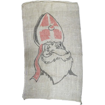 sinterklaas Sinterklaaszak jute 80x50cm met opdruk