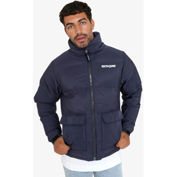 Sixth June Heren winterjas thermo navy Blauw - M