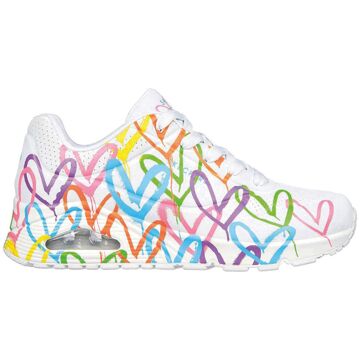 Skechers Uno - Highlight Love Sneakers Dames wit - roze - blauw - geel - 37