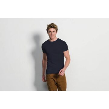 Slater 6510 - 2-pack Heren T-shirt Ronde Hals Navy Stretch - M