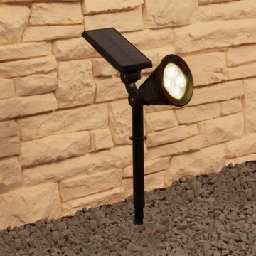 SLK Solar LED spot Highlight Warm Wit voor wandmontage of grondspies