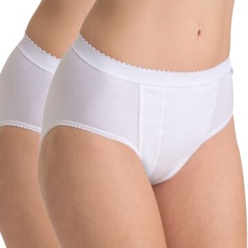 Sloggi 2 stuks Control Tais * Actie * Zwart,Wit - 38,40,42,44,46,48