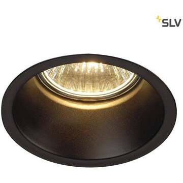 SLV HORN GU10 230V ZWART inbouwspot