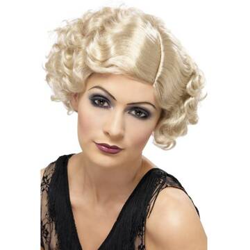 Smiffys Blonde cabaretpruik voor dames - Verkleedpruik - One size