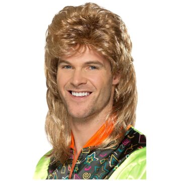 Smiffys "Mullet-pruik / Jason-pruik voor mannen - Verkleedpruik - One size"