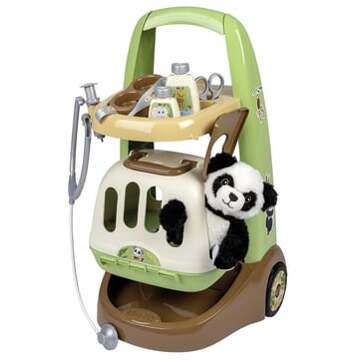 Smoby Dierenartstrolley met panda Kleurrijk