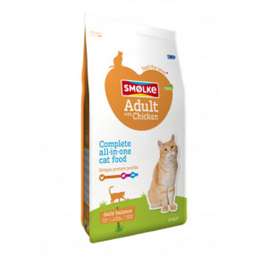 Smolke cat adult kip / rijst kattenvoer 10 kg