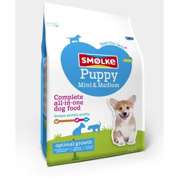 Smolke puppy mini/medium brokken hondenvoer 3 kg.