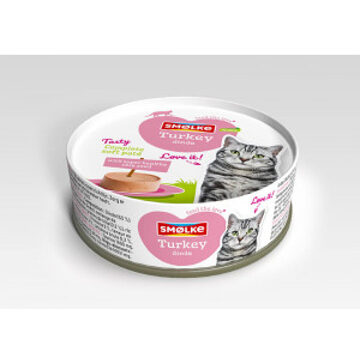 Smolke Soft Paté 80 g - Kattenvoer - 24 x Kalkoen